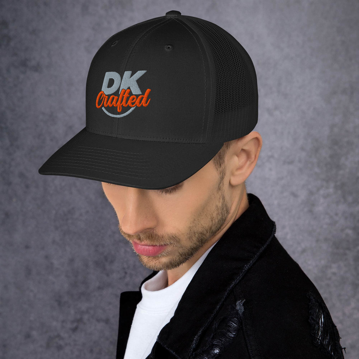 Trucker Cap, Black, left view