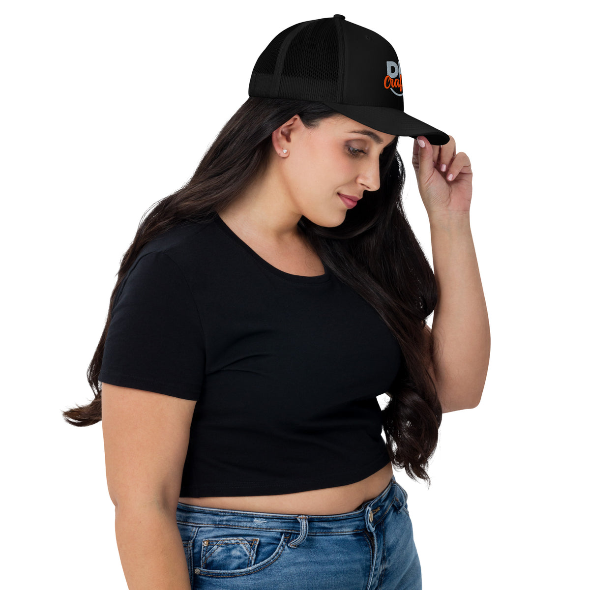 Trucker Cap, Black, right view