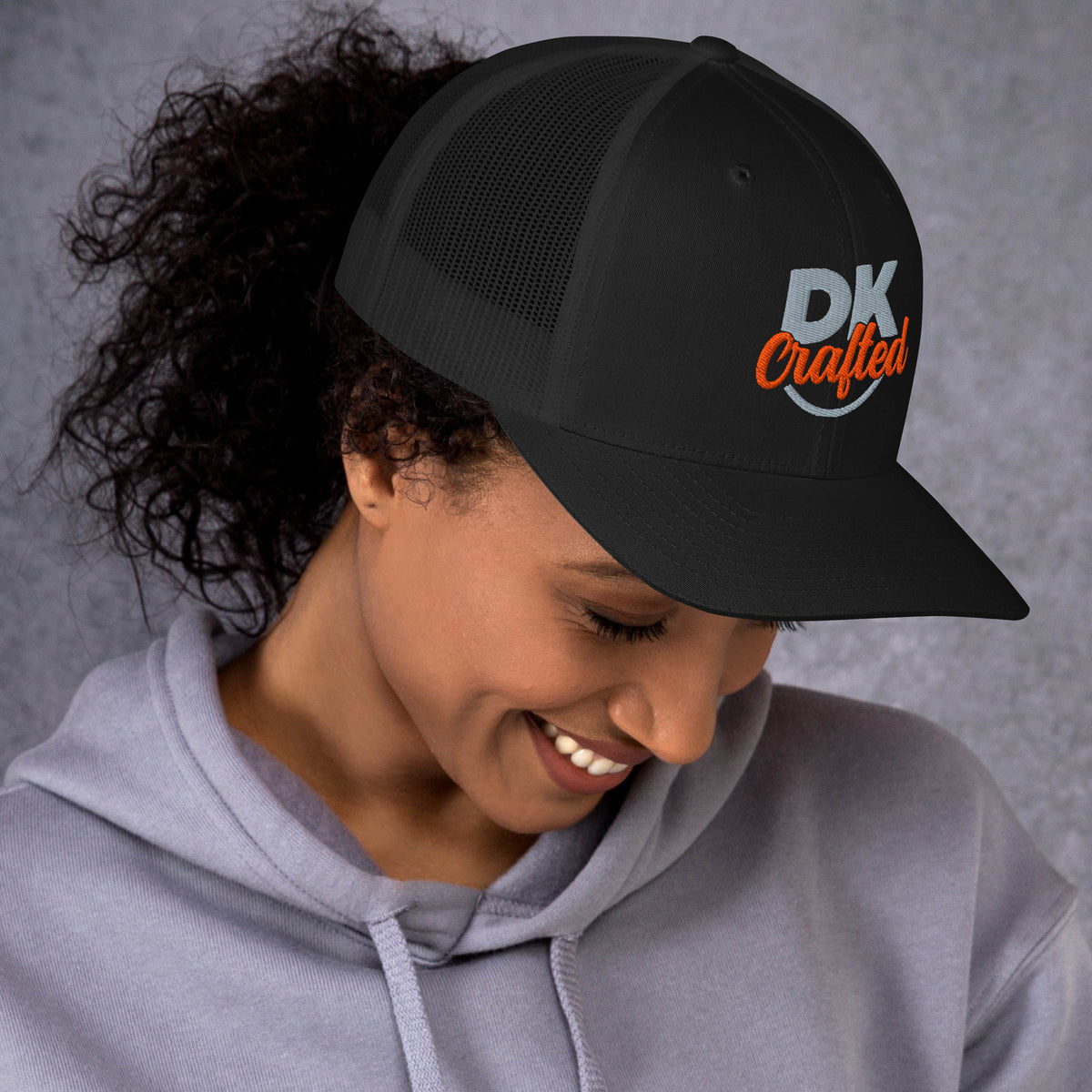 Trucker Cap, Black, right view