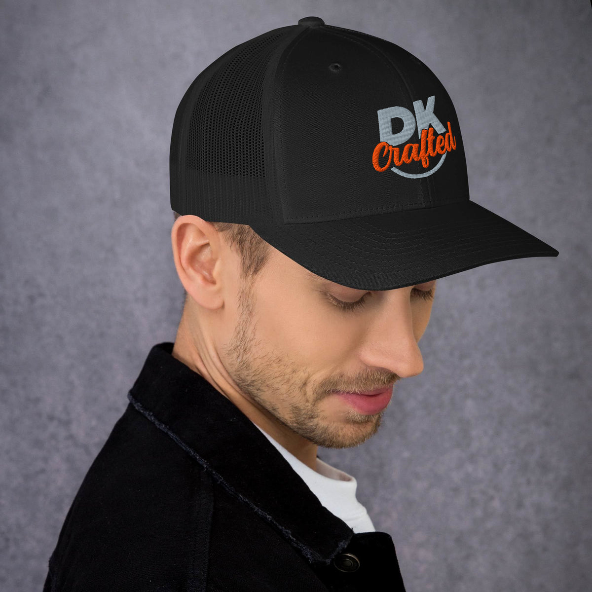 Trucker Cap, Black, right view