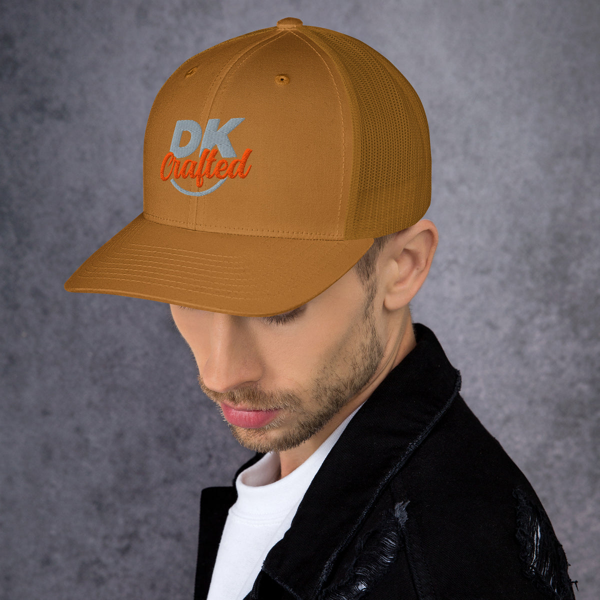 Trucker Cap, Caramel, left view