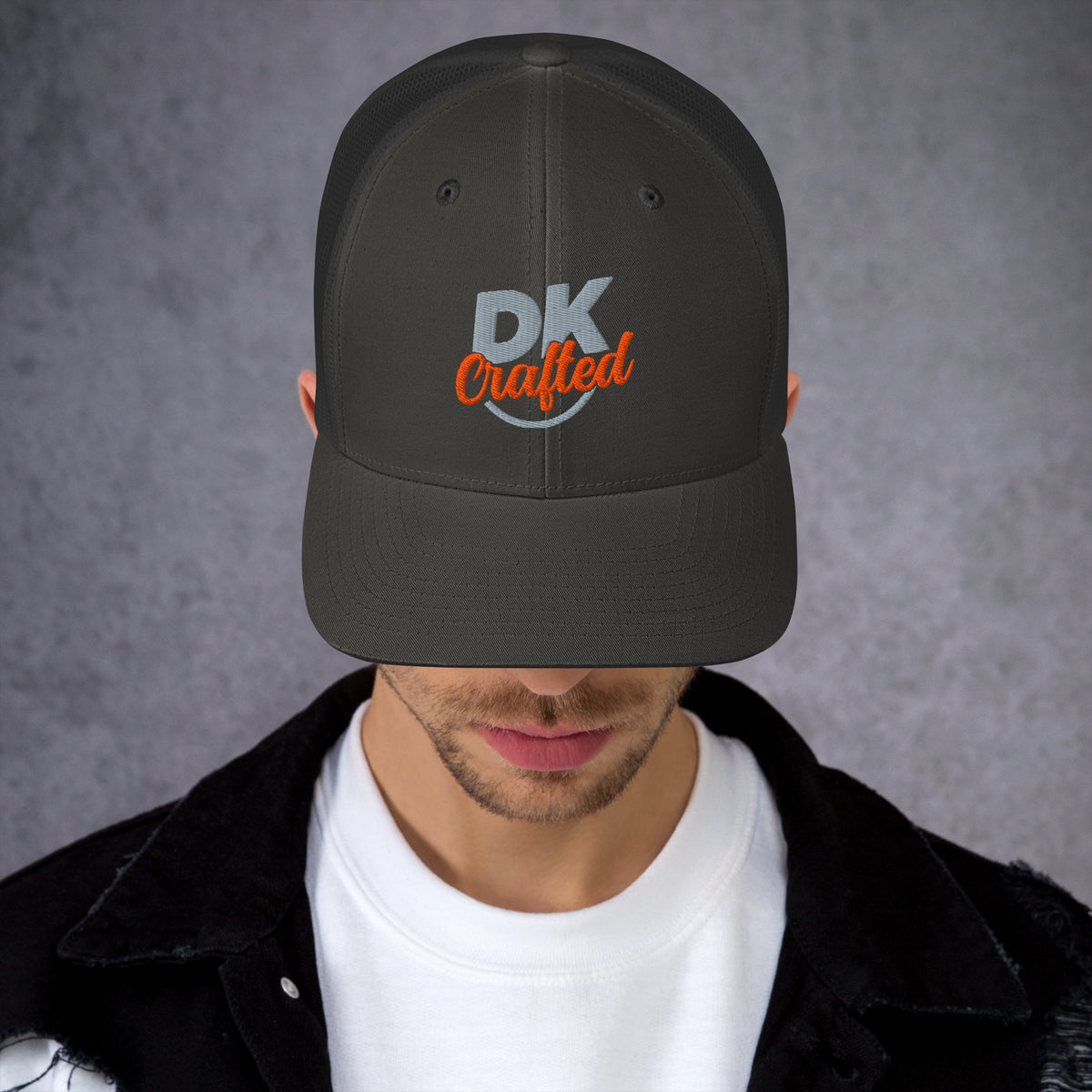 Trucker Cap, Charcoal, front view