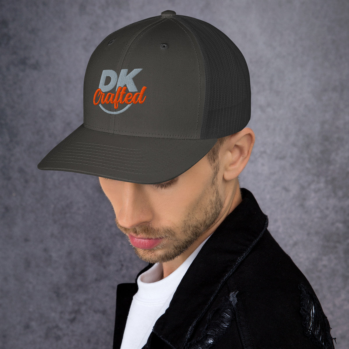 Trucker Cap, Charcoal, left view