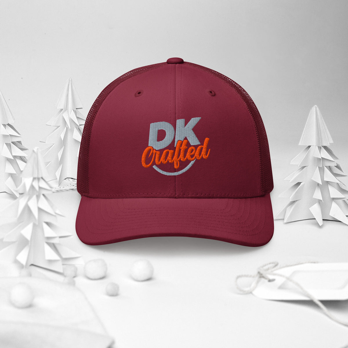 Trucker Cap, Cranberry, front view