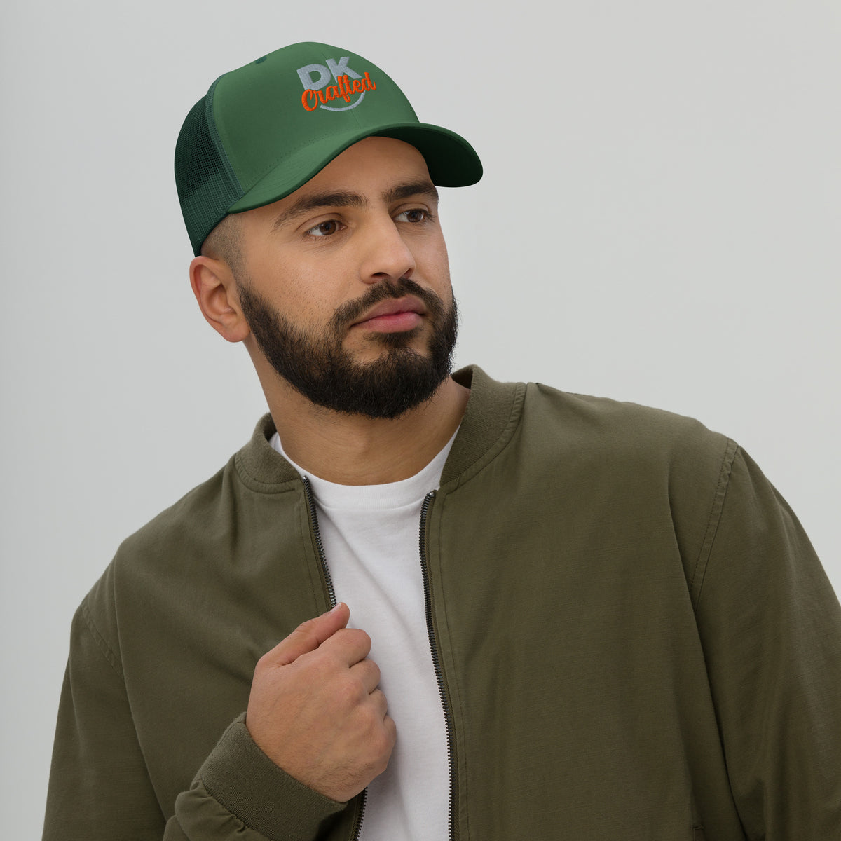 Trucker Cap, Evergreen, front view