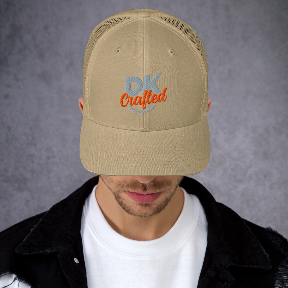 Trucker Cap, Khaki, front view