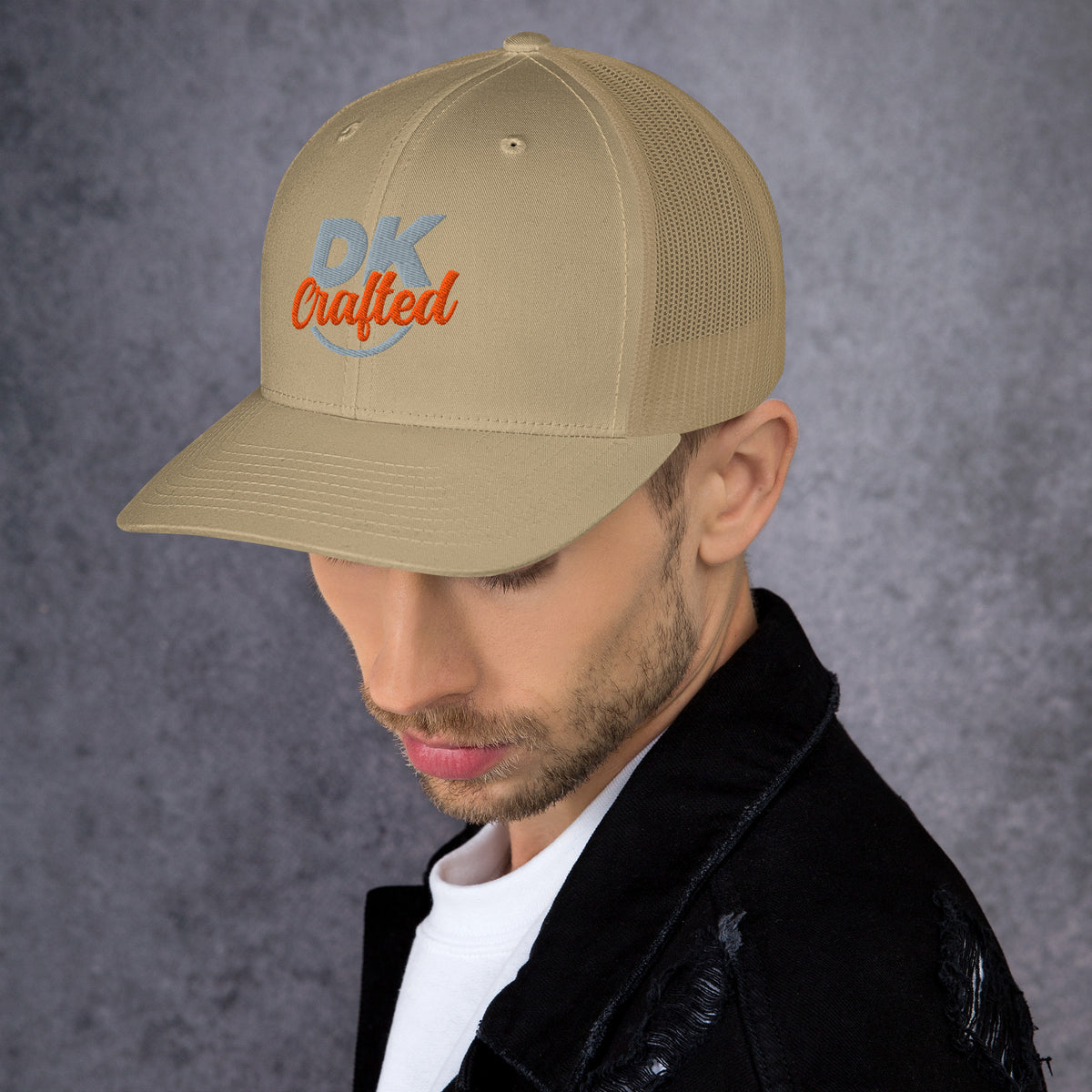 Trucker Cap, Khaki, left view