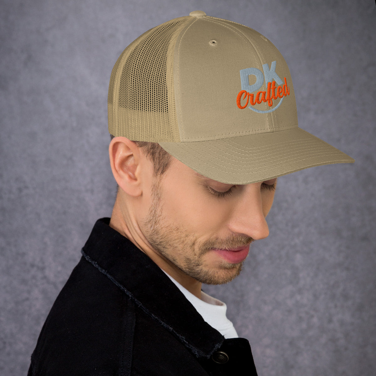 Trucker Cap, Khaki, right view