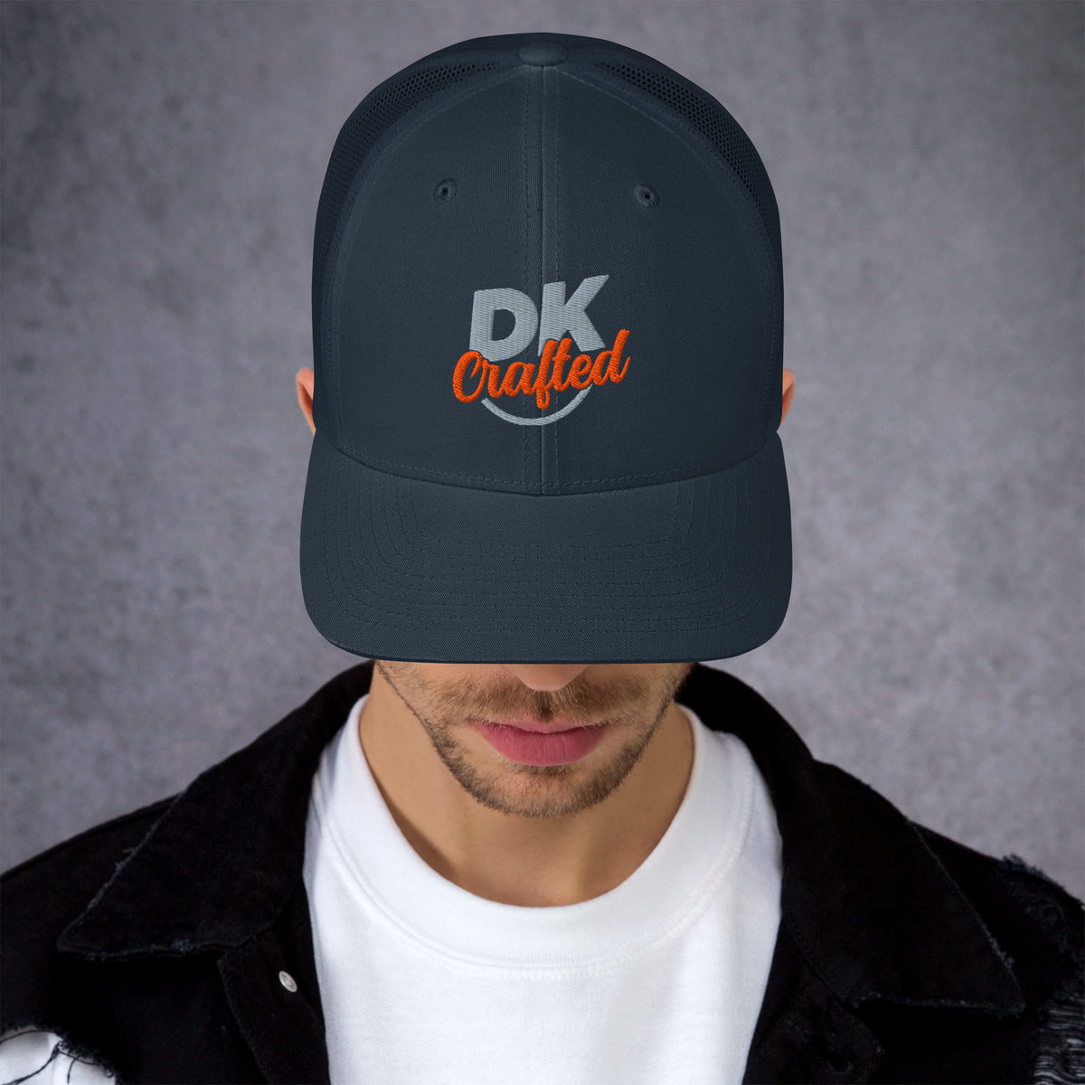 Trucker Cap, Navy, front view