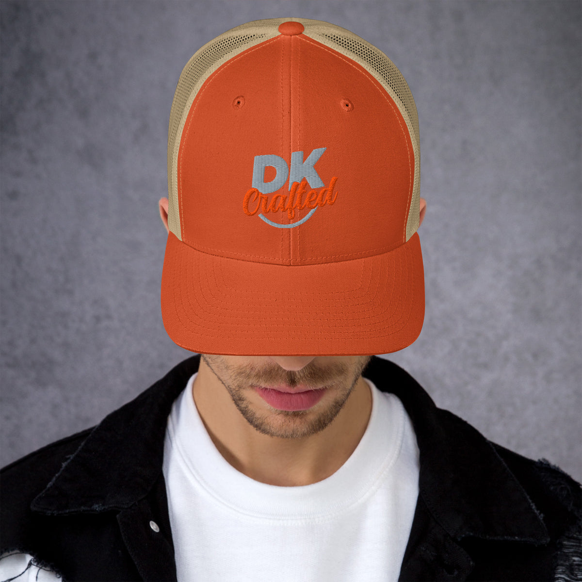 Trucker Cap, Rustic Orange Khaki, front view