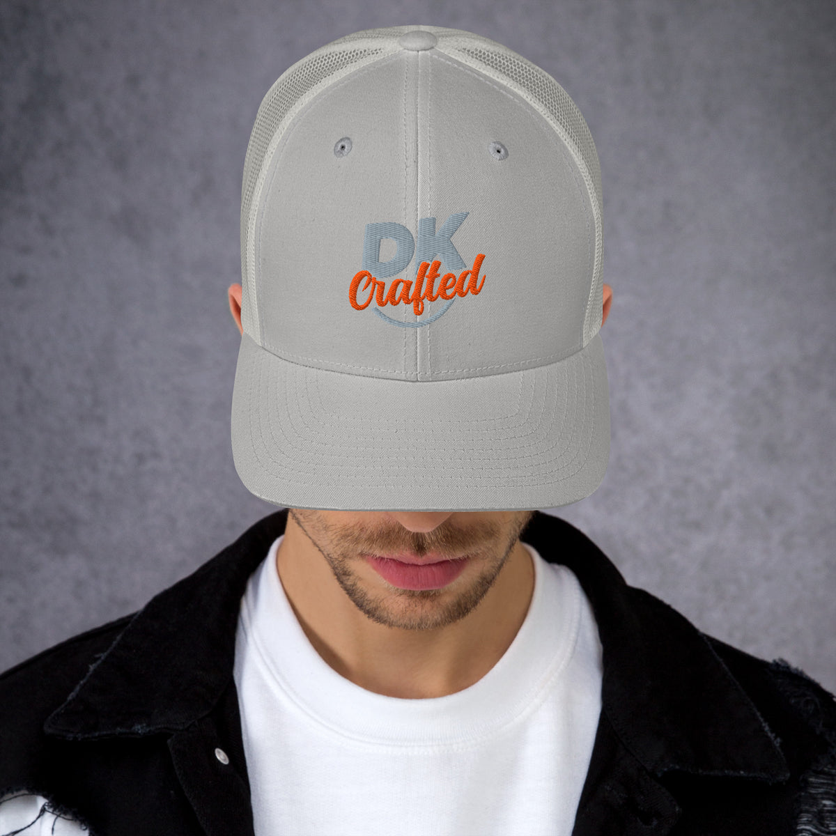 Trucker Cap, Silver, front view