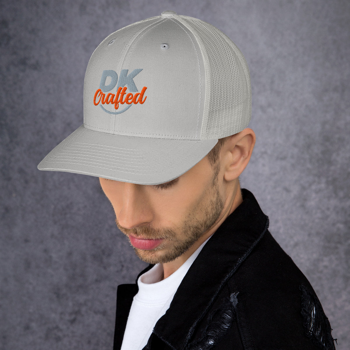Trucker Cap, Silver, left view
