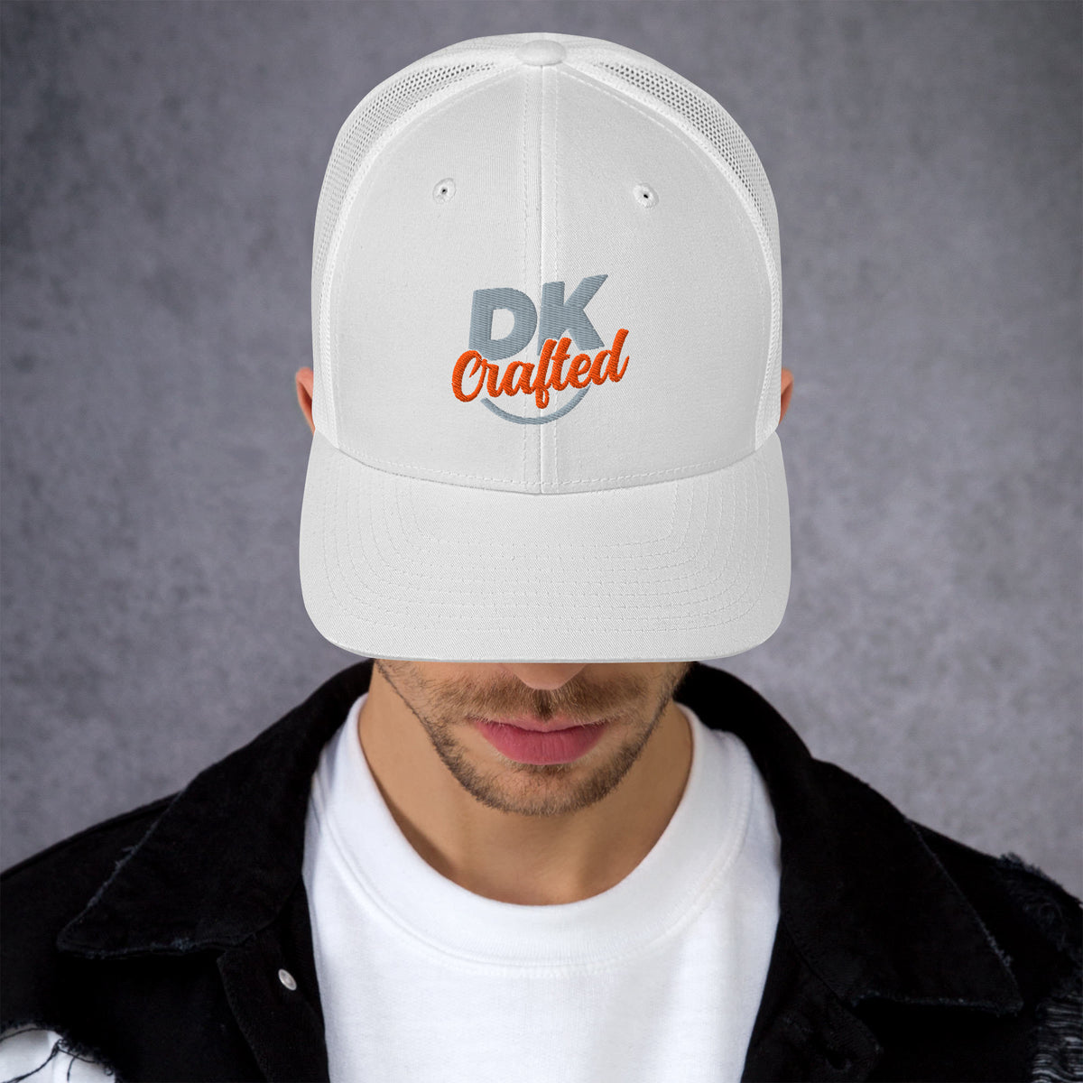 Trucker Cap, White, front view