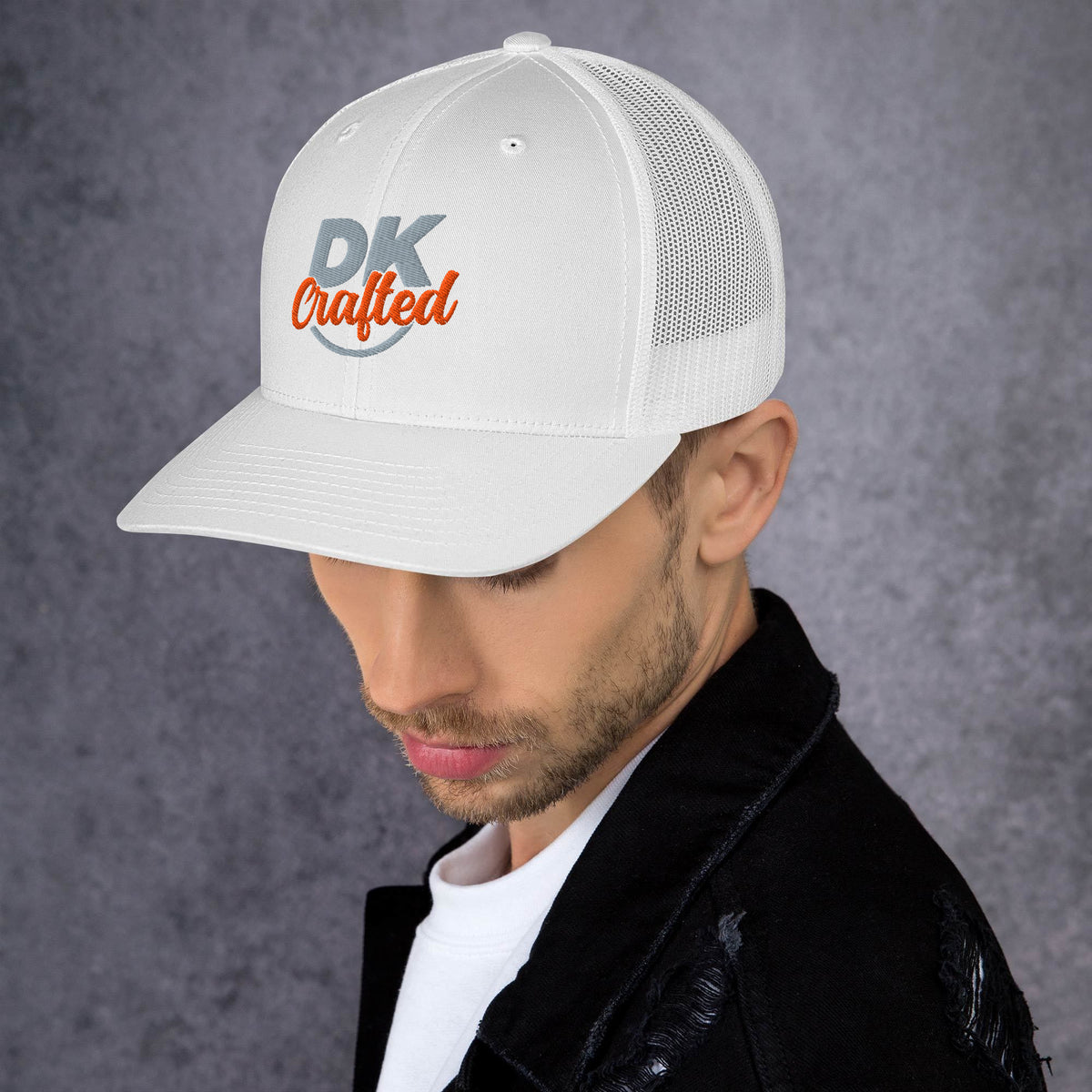 Trucker Cap, White, left view