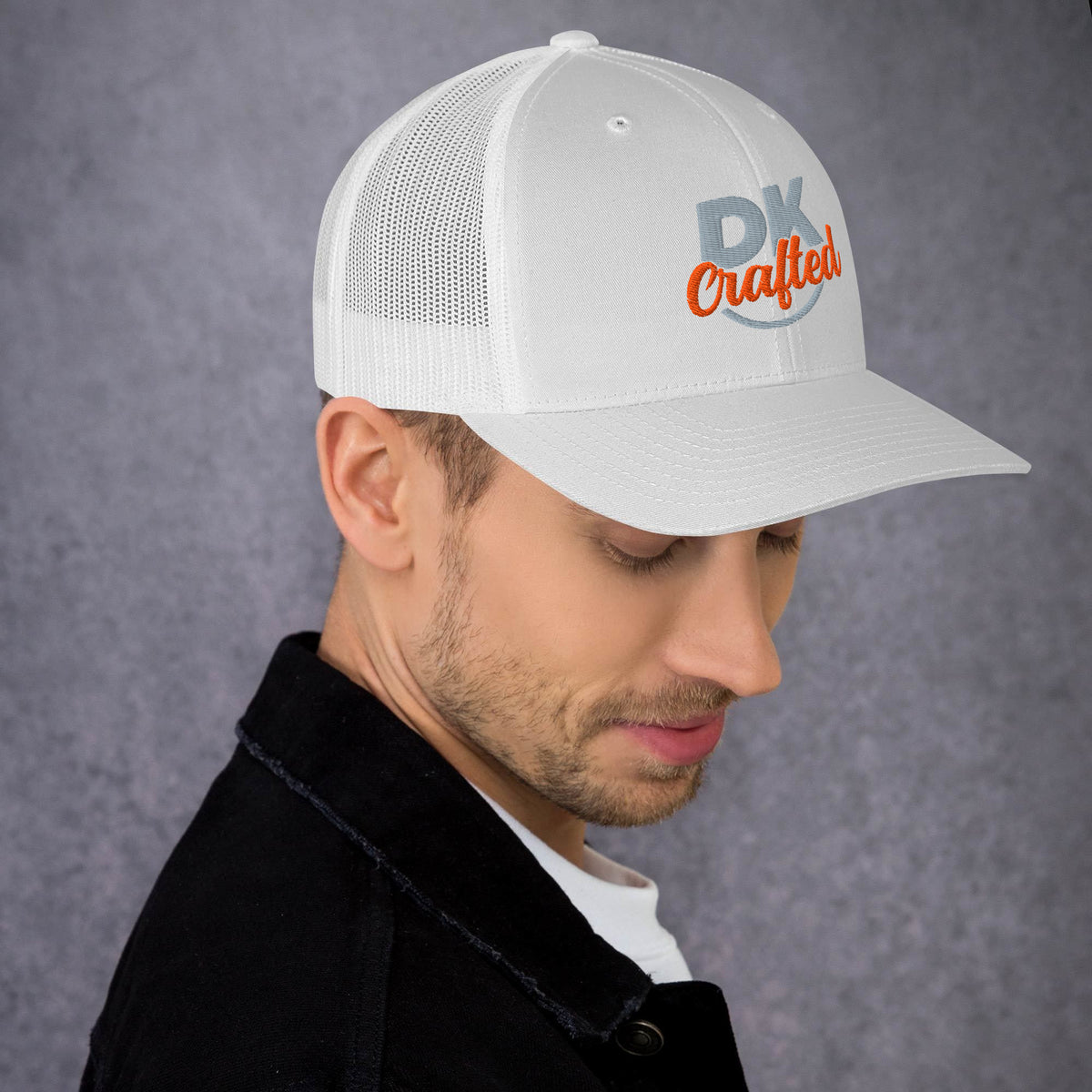 Trucker Cap, White, right view