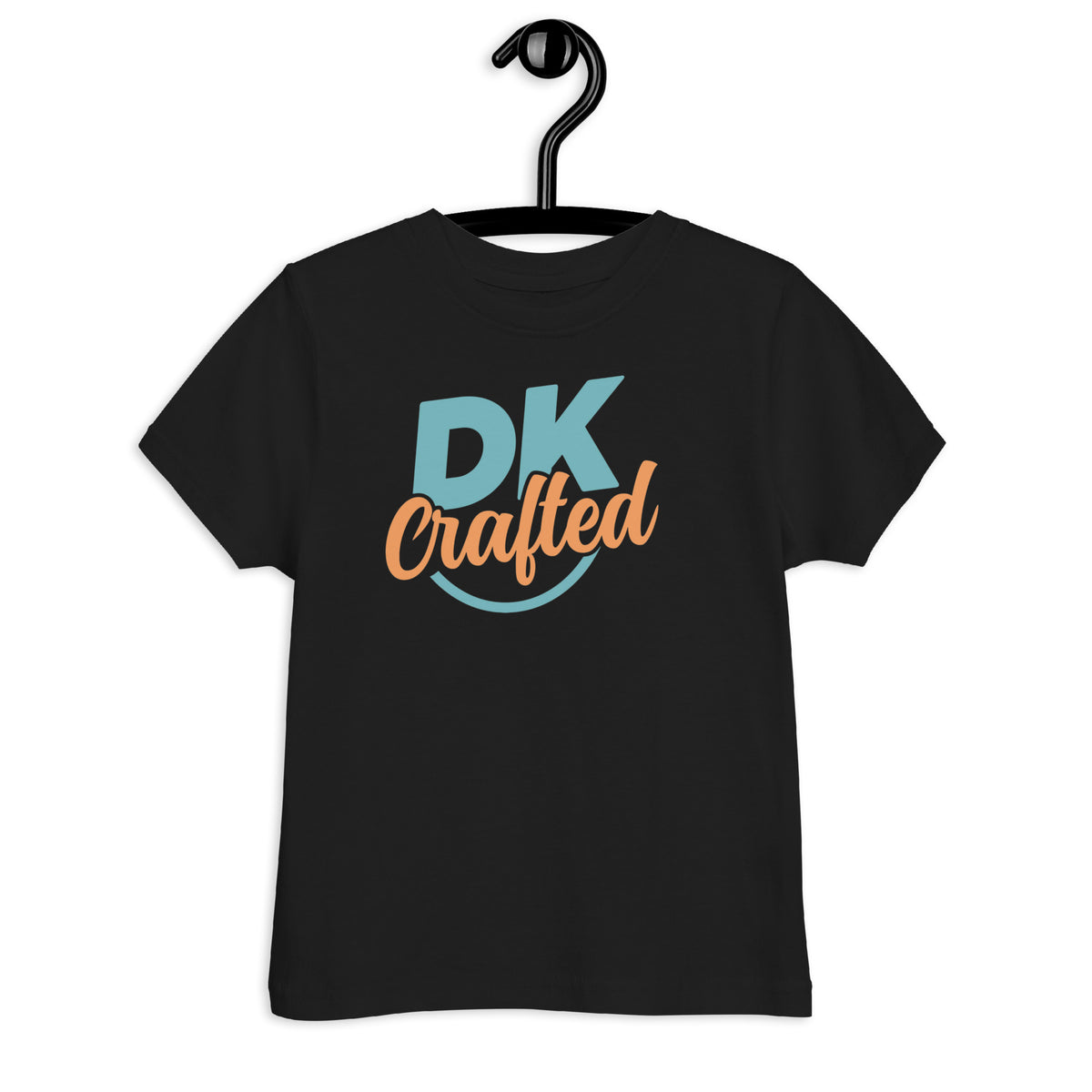 Toddler jersey t-shirt, Black, front view