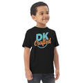 Toddler jersey t-shirt, Black, right front view