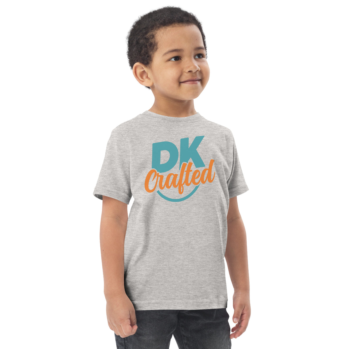 Toddler jersey t-shirt, Heather, right front view
