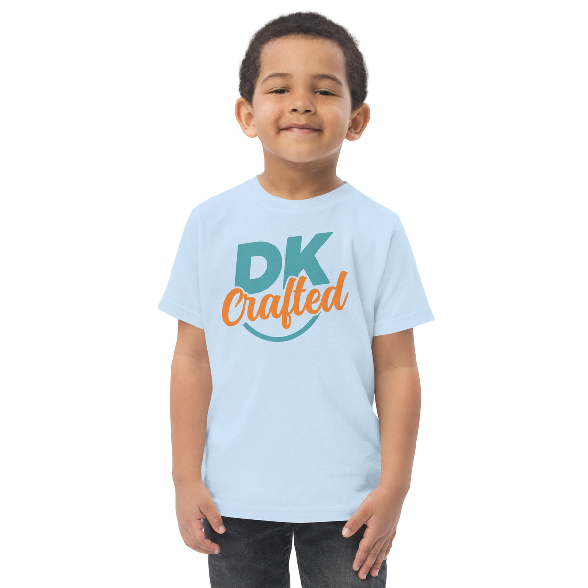 Toddler jersey t-shirt, Light Blue, front view