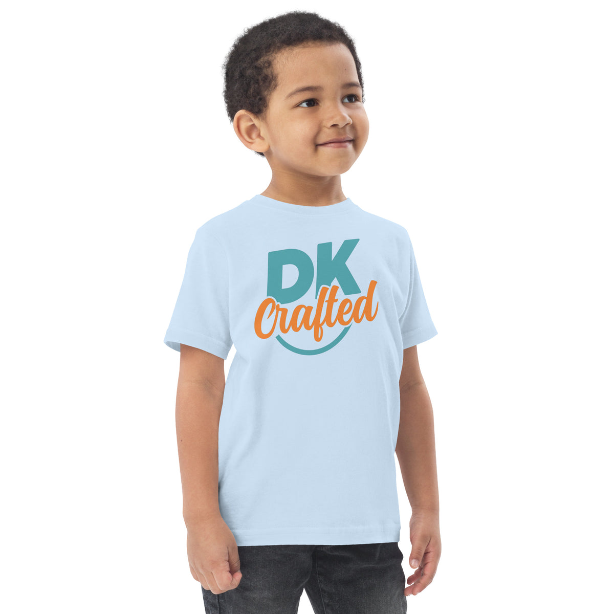 Toddler jersey t-shirt, Light Blue, right front view