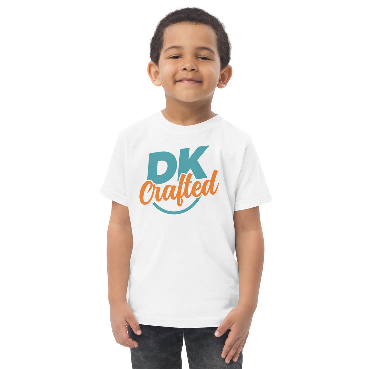 Toddler jersey t-shirt, White, front view