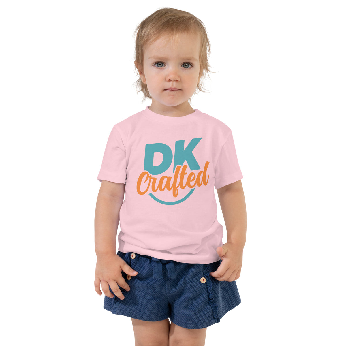 Toddler Short Sleeve Tee, Pink, front view