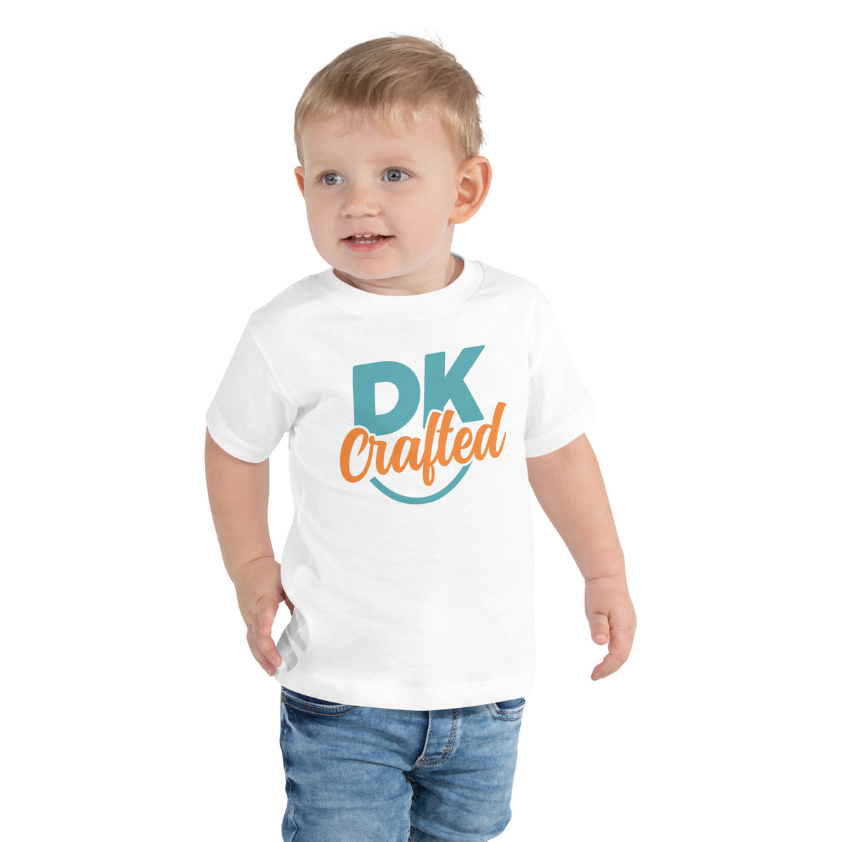 Toddler Short Sleeve Tee, White, front view