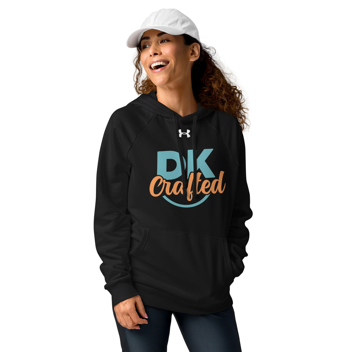 Under Armour hoodie, Black, front view