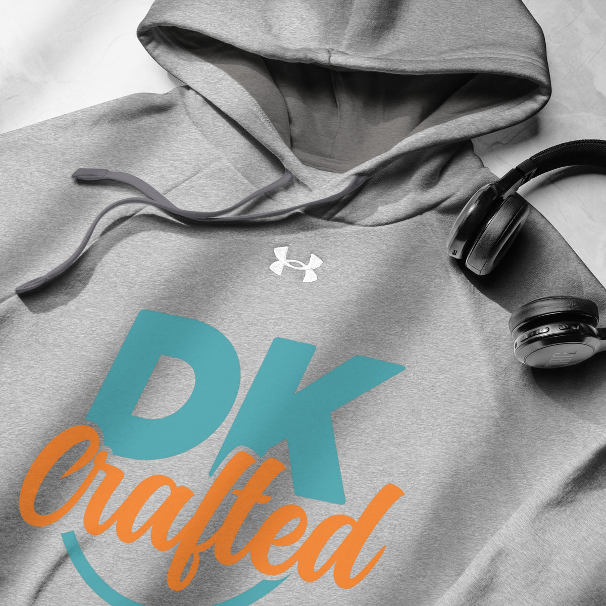 Under Armour hoodie, Grey, front view