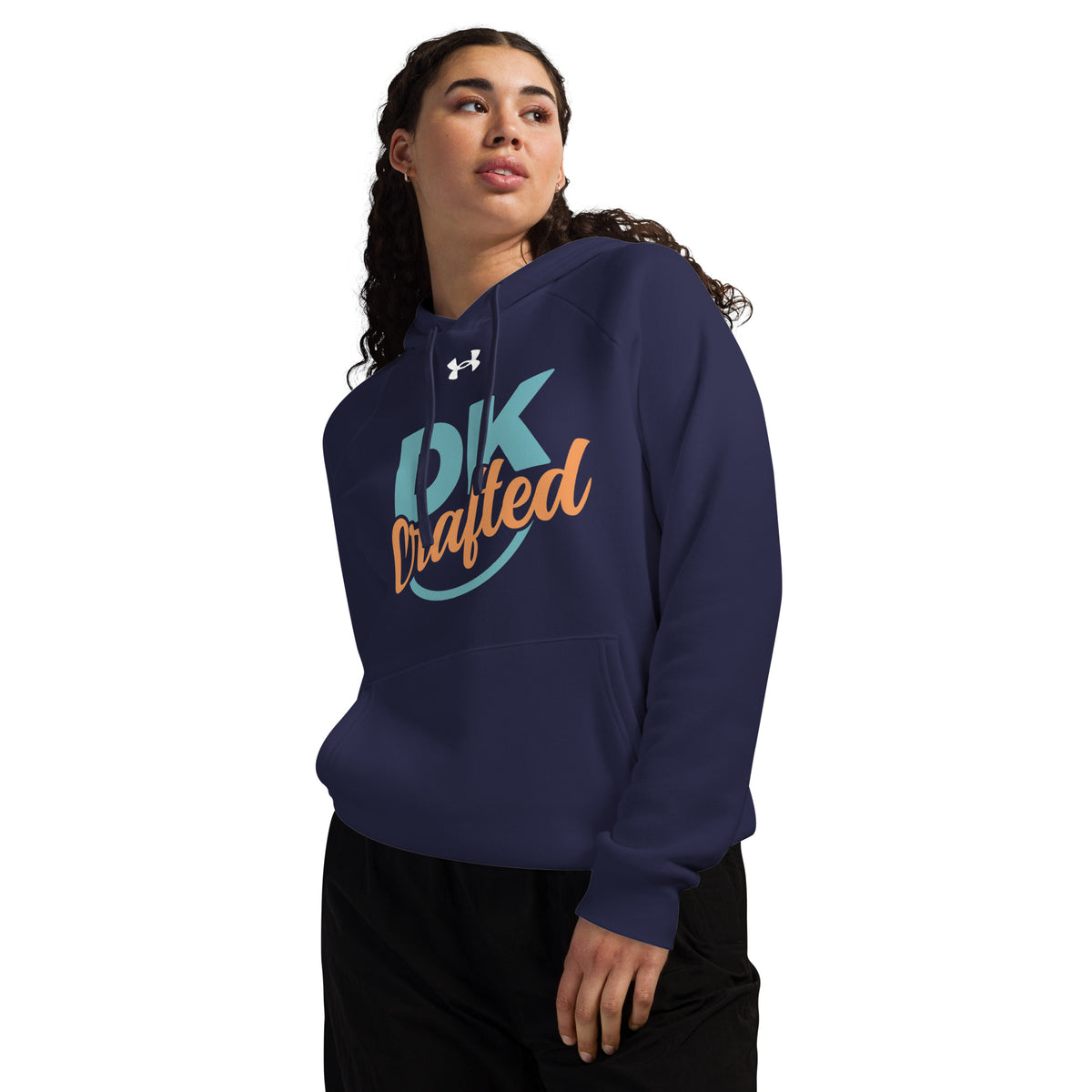 Under Armour hoodie, Navy, left front view