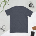 Short-Sleeve Unisex T-Shirt, Heather Navy, back view
