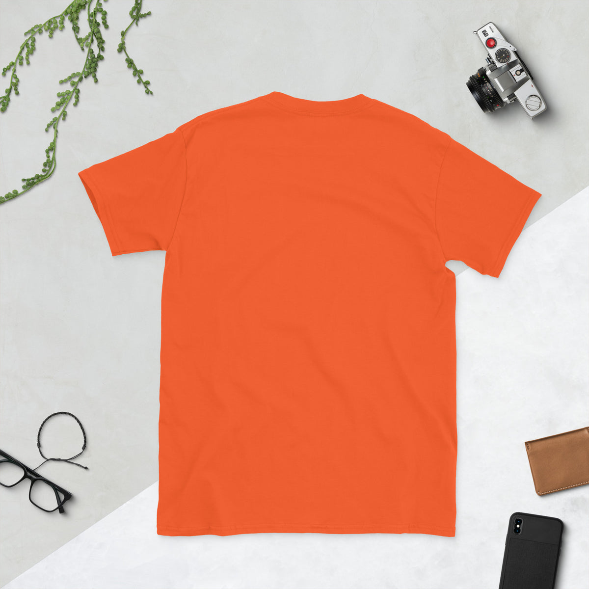 Short-Sleeve Unisex T-Shirt, Orange, back view
