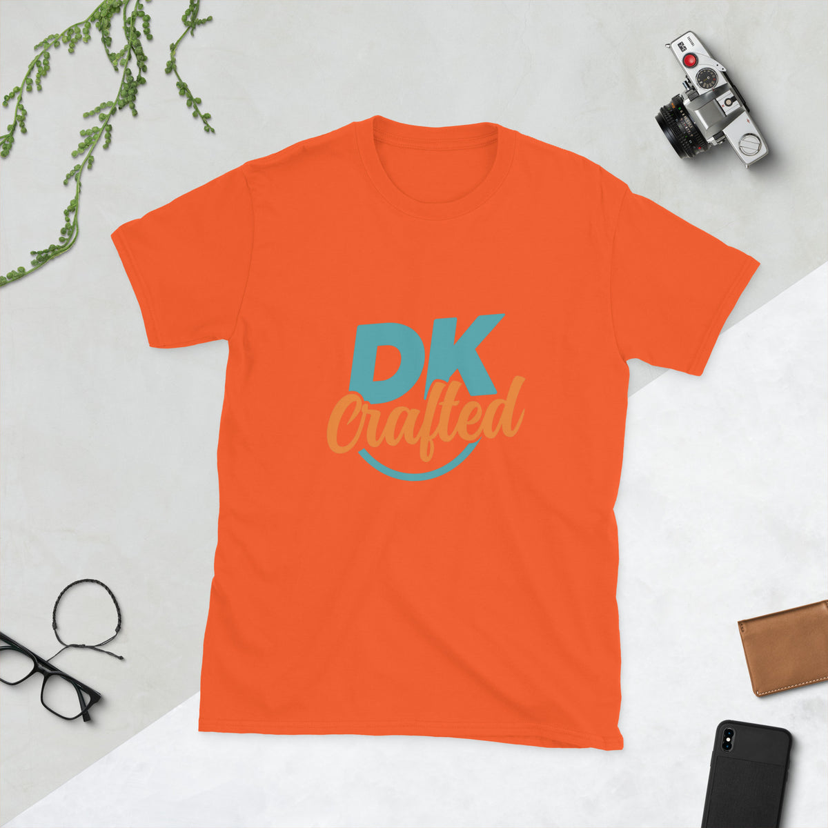 Short-Sleeve Unisex T-Shirt, Orange, front view