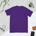 Short-Sleeve Unisex T-Shirt, Purple, back view