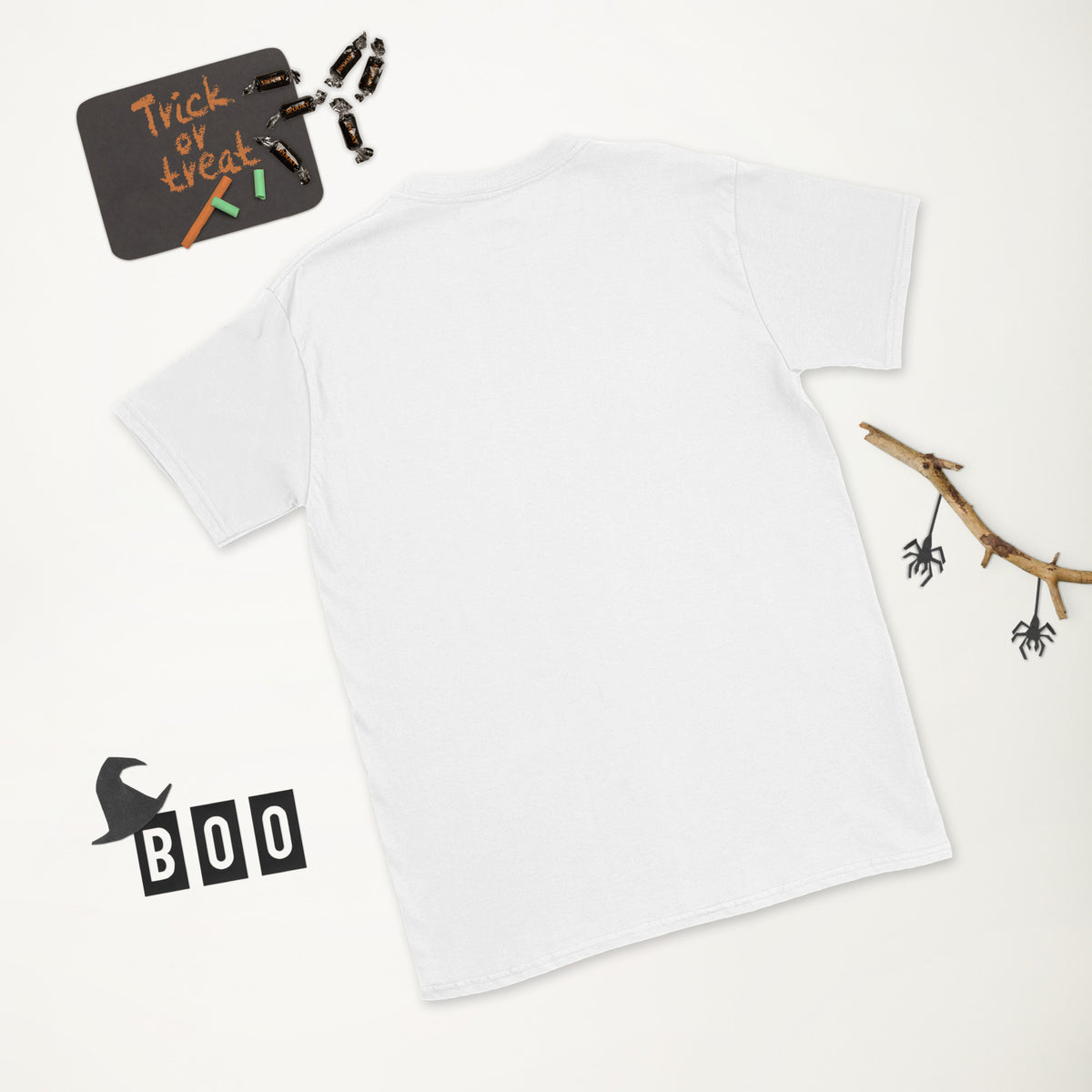 Short-Sleeve Unisex T-Shirt, White, back view