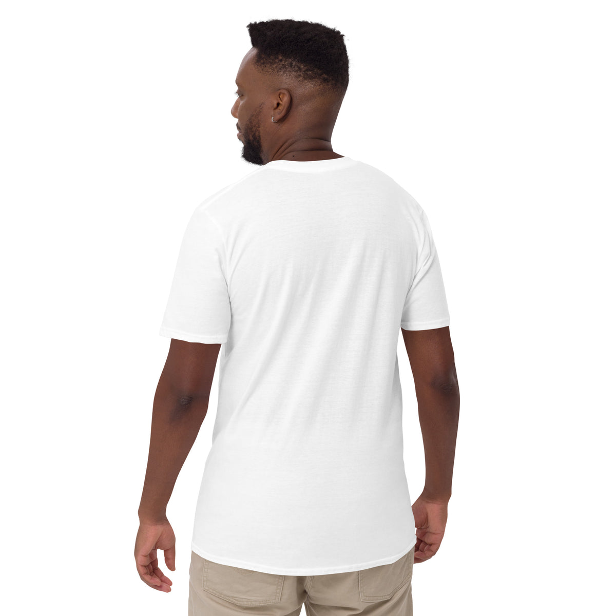 Short-Sleeve Unisex T-Shirt, White, back view