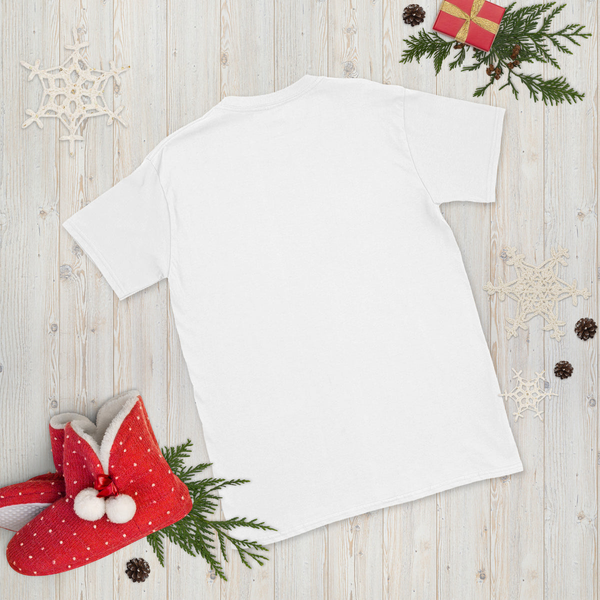 Short-Sleeve Unisex T-Shirt, White, back view