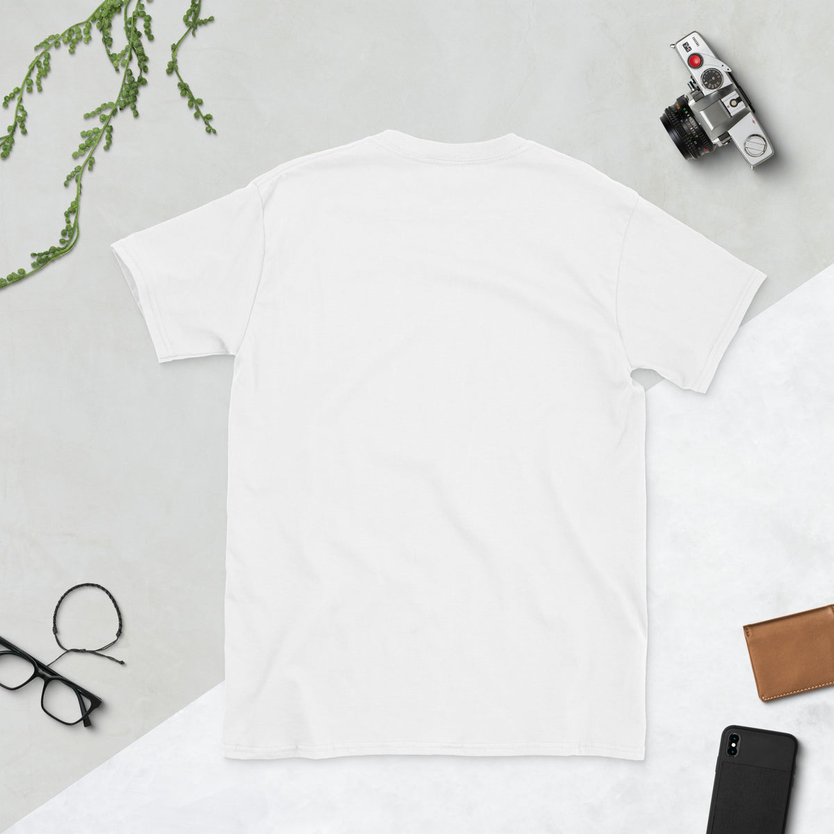 Short-Sleeve Unisex T-Shirt, White, back view