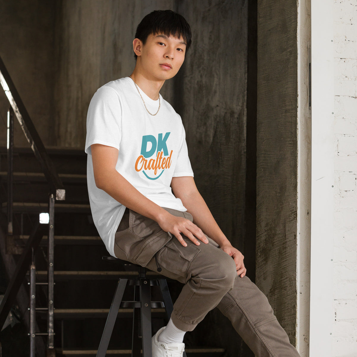 Short-Sleeve Unisex T-Shirt, White, right front view