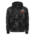 Unisex Champion tie-dye hoodie, Black, front view