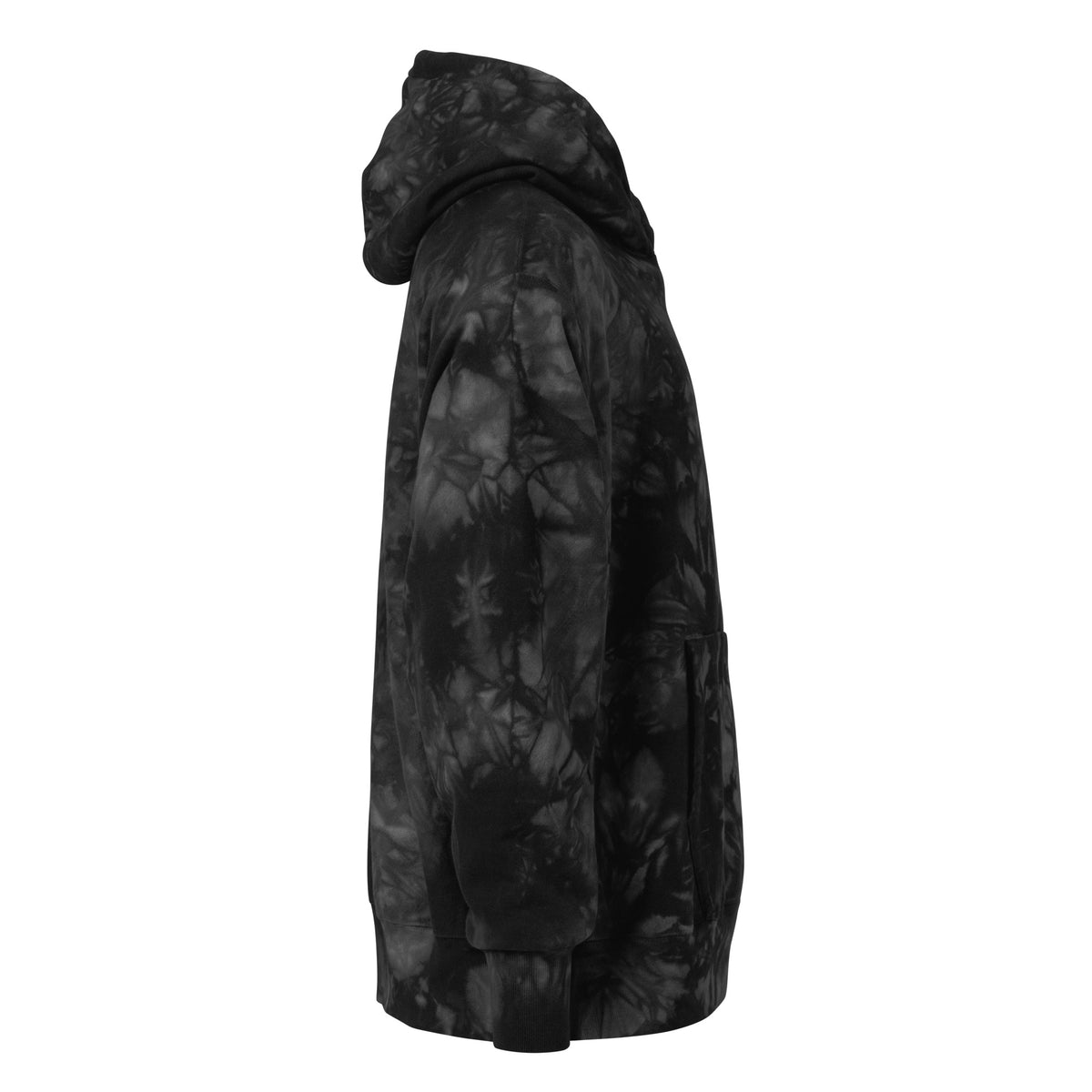 Unisex Champion tie-dye hoodie, Black, right view