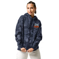 Unisex Champion tie-dye hoodie, Navy, front view