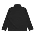Columbia soft shell jacket in Black, back view