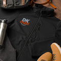 Columbia soft shell jacket in Black, front view