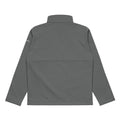 Columbia soft shell jacket in Graphite, back view