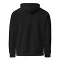 Unisex eco raglan hoodie, Black, back view