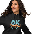Unisex eco raglan hoodie, Black, front view