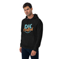 Unisex eco raglan hoodie, Black, left front view