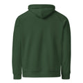 Unisex eco raglan hoodie, Bottle Green, back view