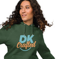 Unisex eco raglan hoodie, Bottle Green, front view